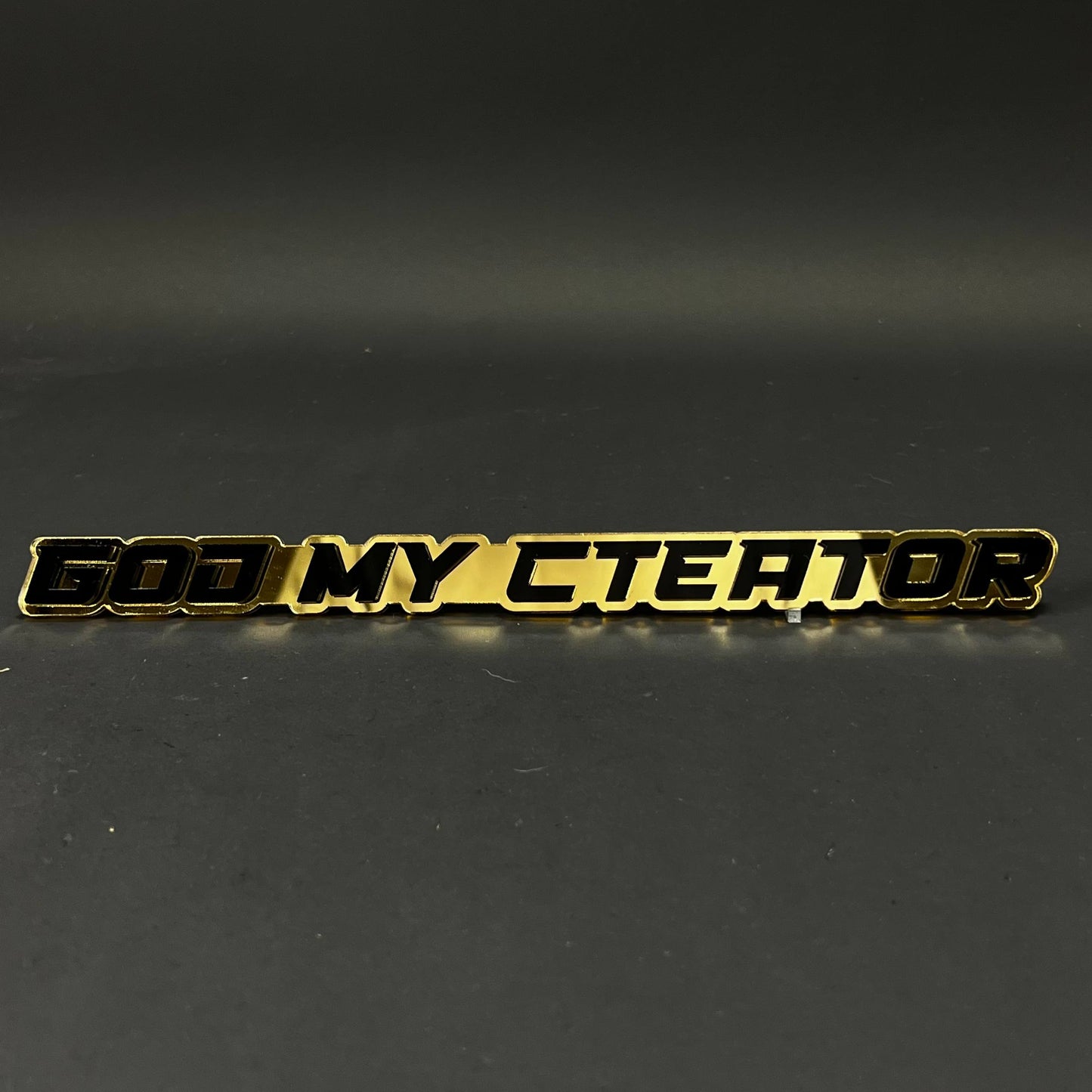 1PC GOD MY CREATOR 3D Acrylic Badge - Car Truck Emblem Fender Sticker