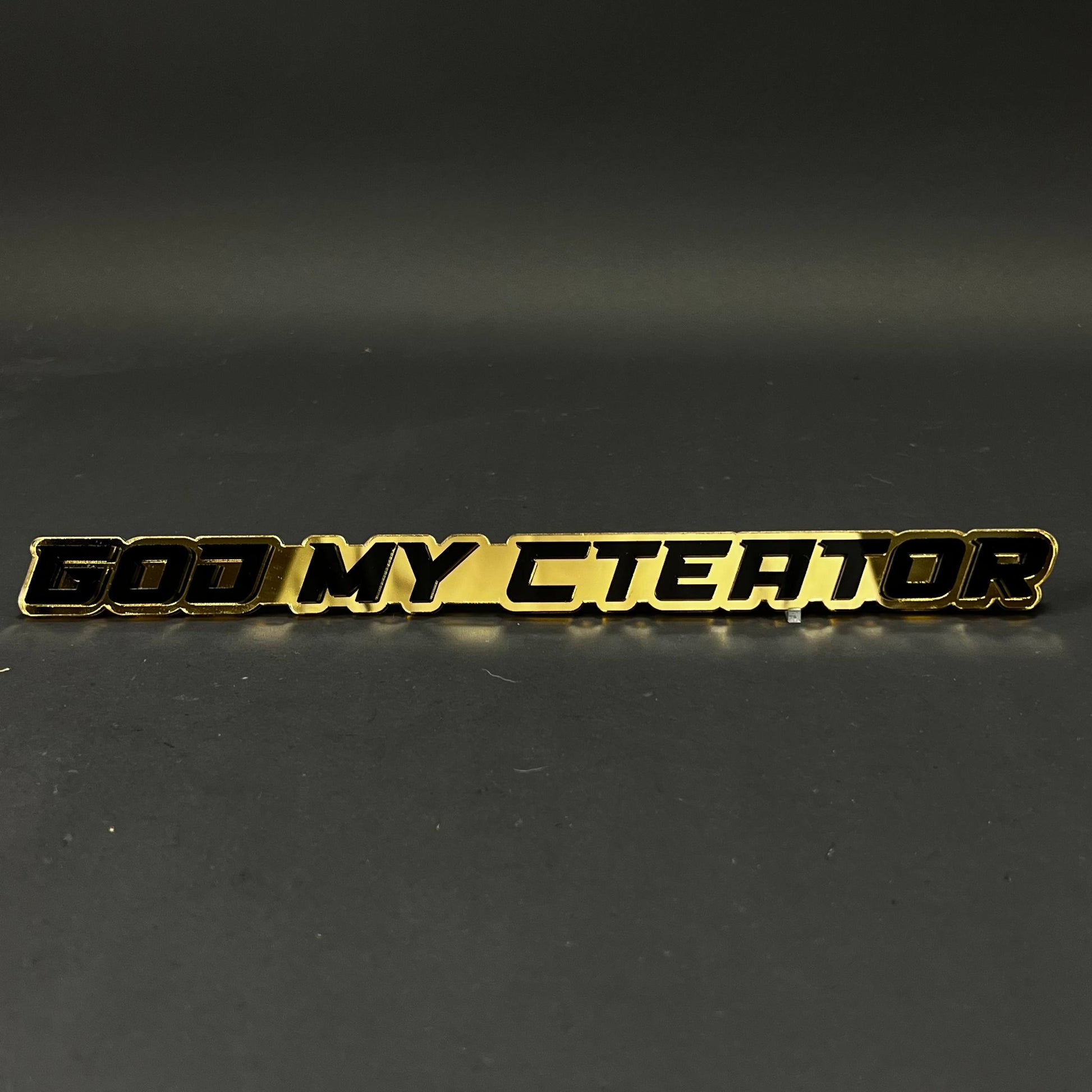 1PC GOD MY CREATOR 3D Acrylic Badge - Car Truck Emblem Fender Sticker