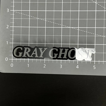 1PC GRAY GHOST 3D Acrylic Badge - Car Truck Emblem Fender Tailgate Trunk Sticker