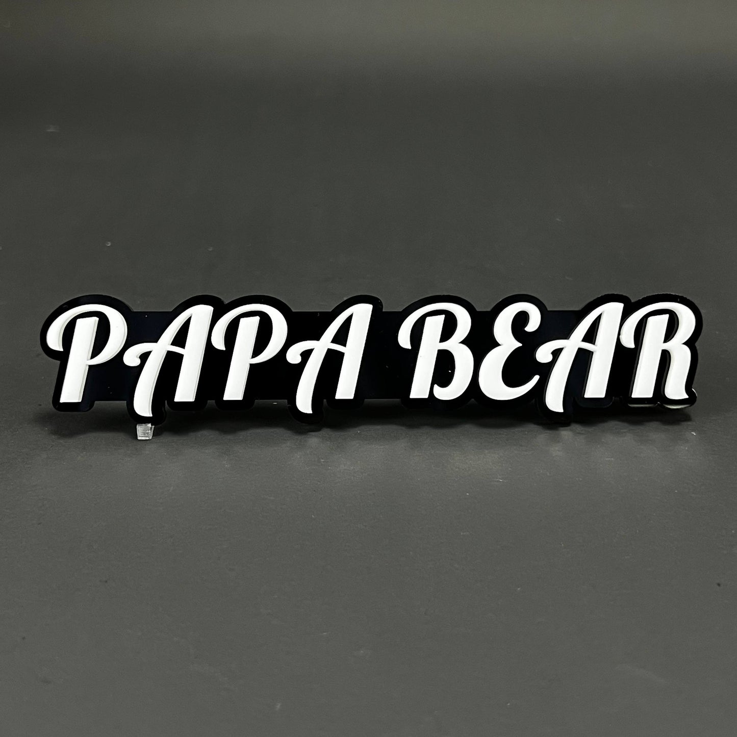 1PC PAPA BEAR 3D Acrylic Badge - Car Truck Emblem Fender Tailgate Trunk Sticker