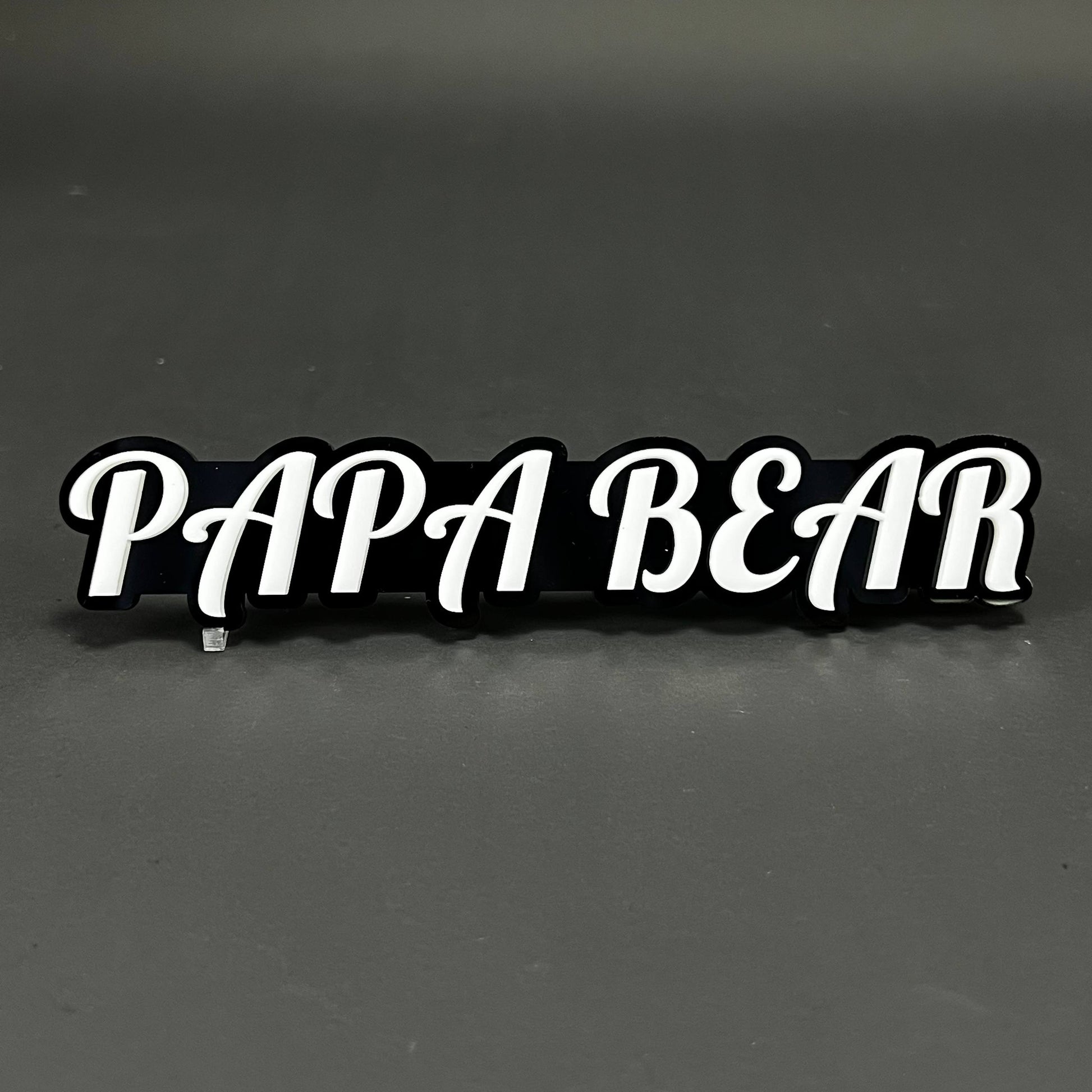 1PC PAPA BEAR 3D Acrylic Badge - Car Truck Emblem Fender Tailgate Trunk Sticker