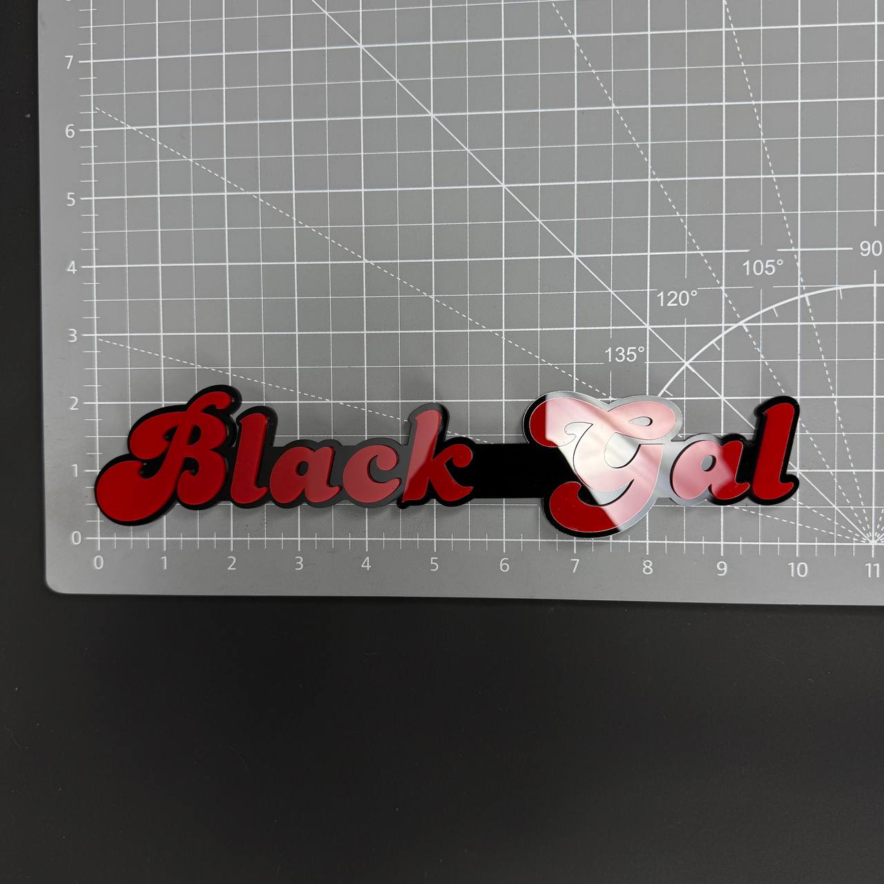 1PC Black Gal 3D Acrylic Badge - Car Truck Emblem Fender Tailgate Trunk Sticker