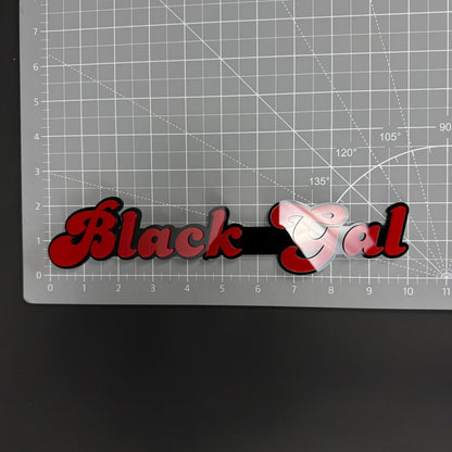 1PC Black Gal 3D Acrylic Badge - Car Truck Emblem Fender Tailgate Trunk Sticker
