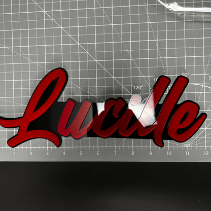 1PC Lucille 3D Acrylic Badge - Car Truck Emblem Fender Tailgate Trunk Sticker
