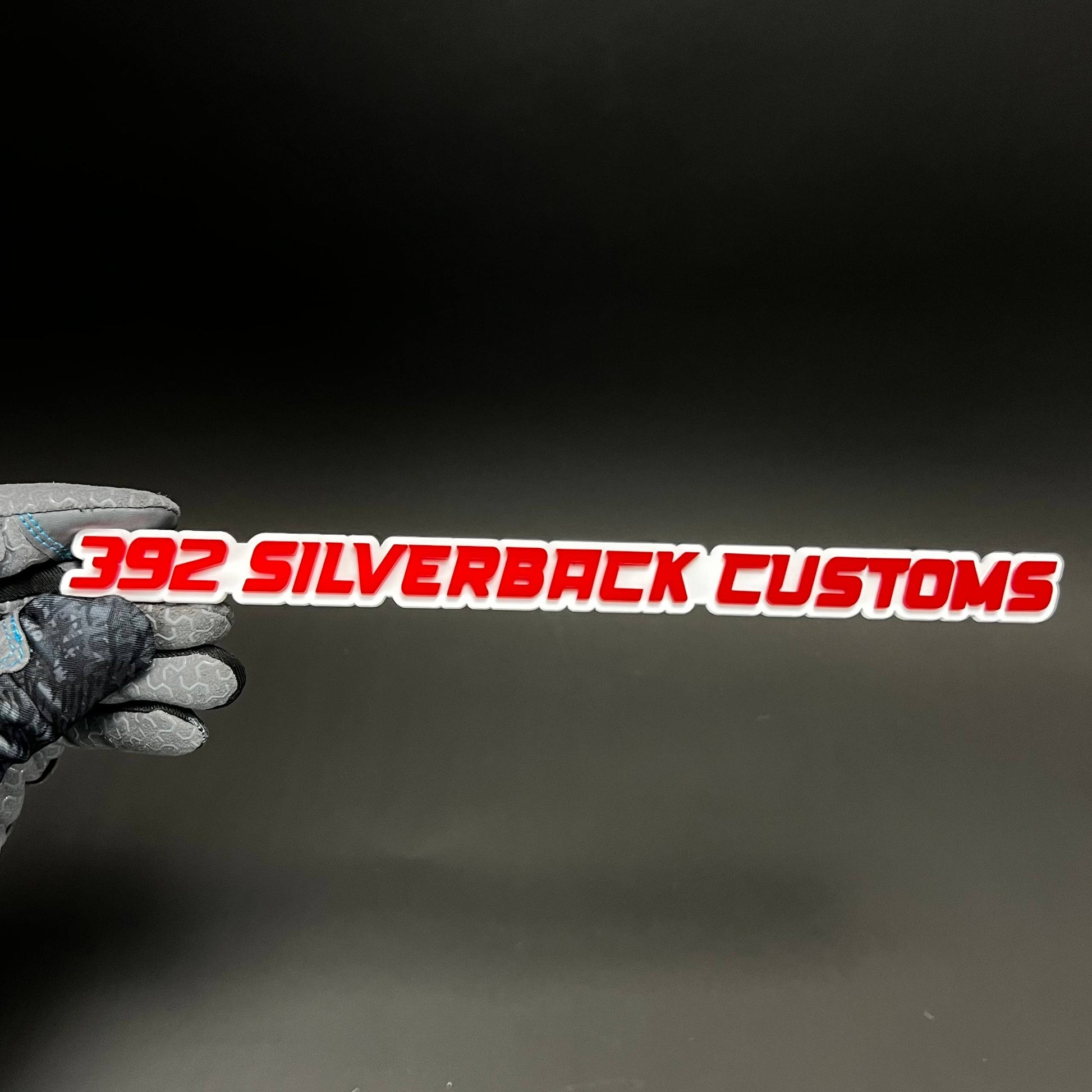 1PC 392 SILVERBACK CUSTOMS 3D Acrylic Badge - Car Truck Emblem Fender Sticker
