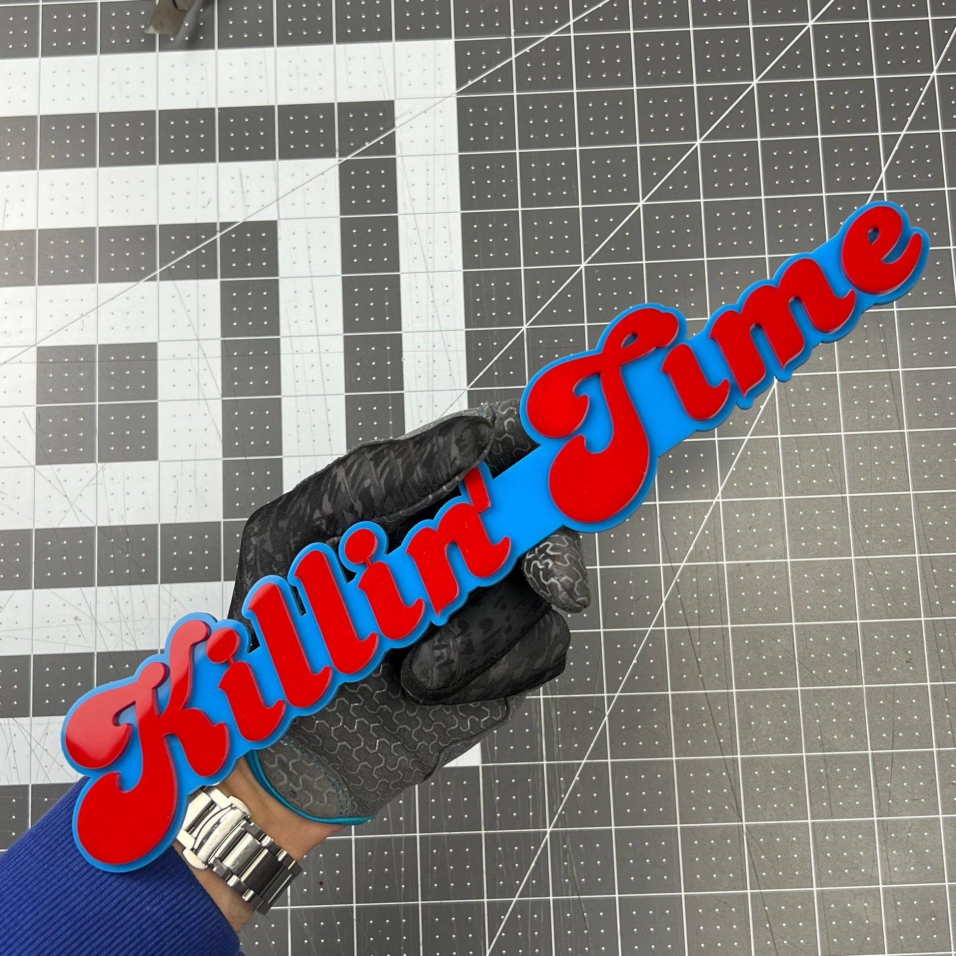 Killin' Time 3D Acrylic Badge - Car Truck Emblem Fender Tailgate Trunk Sticker