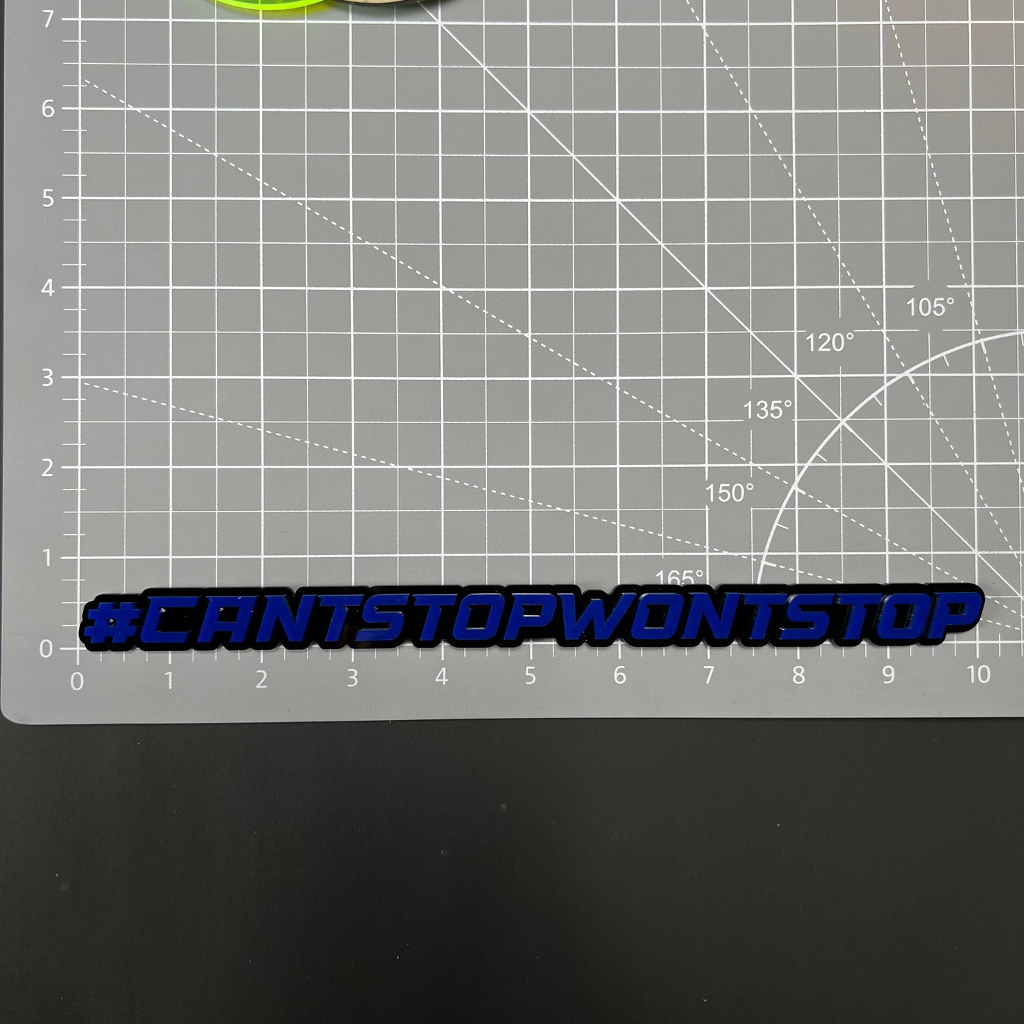 1PC #CANTSTOPWONTSTOP 3D Acrylic Badge - Car Truck Emblem Fender Sticker