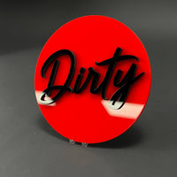 1PC Dirty 3D Acrylic Badge - Car Truck Emblem Fender Tailgate Trunk Sticker