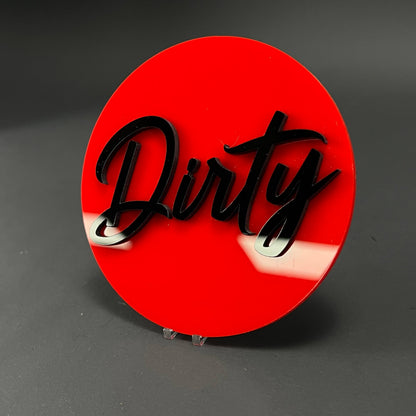 1PC Dirty 3D Acrylic Badge - Car Truck Emblem Fender Tailgate Trunk Sticker