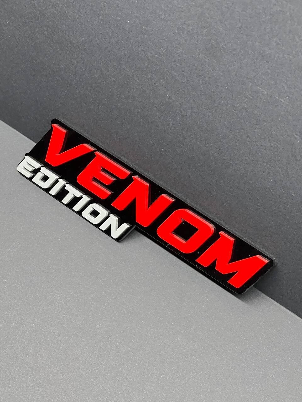 1PCS Red Venom Edition Emblem Car Badges Badass 3D Sticker Decal Multicolor