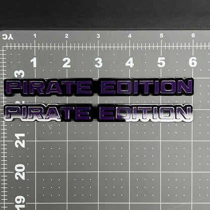 2PC PIRATE Edition Emblem – 3D Multicolor Acrylic Car Badge Decal
