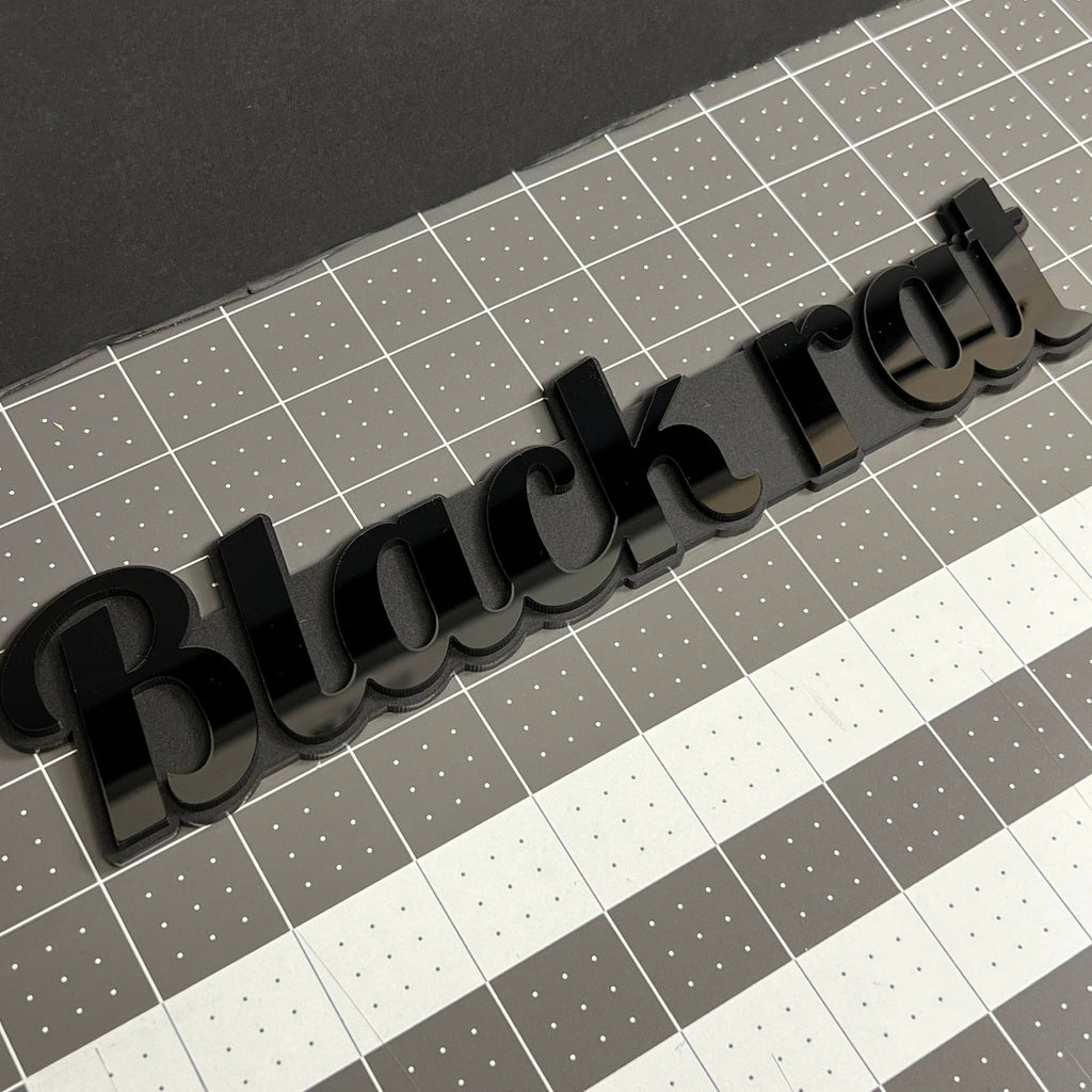 1PCS BLACK RAT Emblem – Durable 3D Multicolor Acrylic Car & Truck Badge