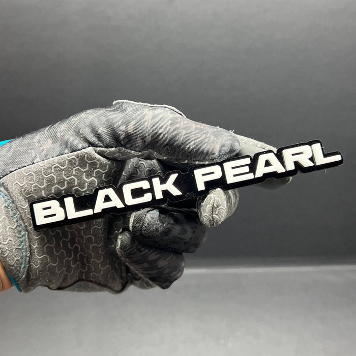 1PC Black Pearl Emblem – Custom 3D Multicolor Acrylic Car & Truck Badge