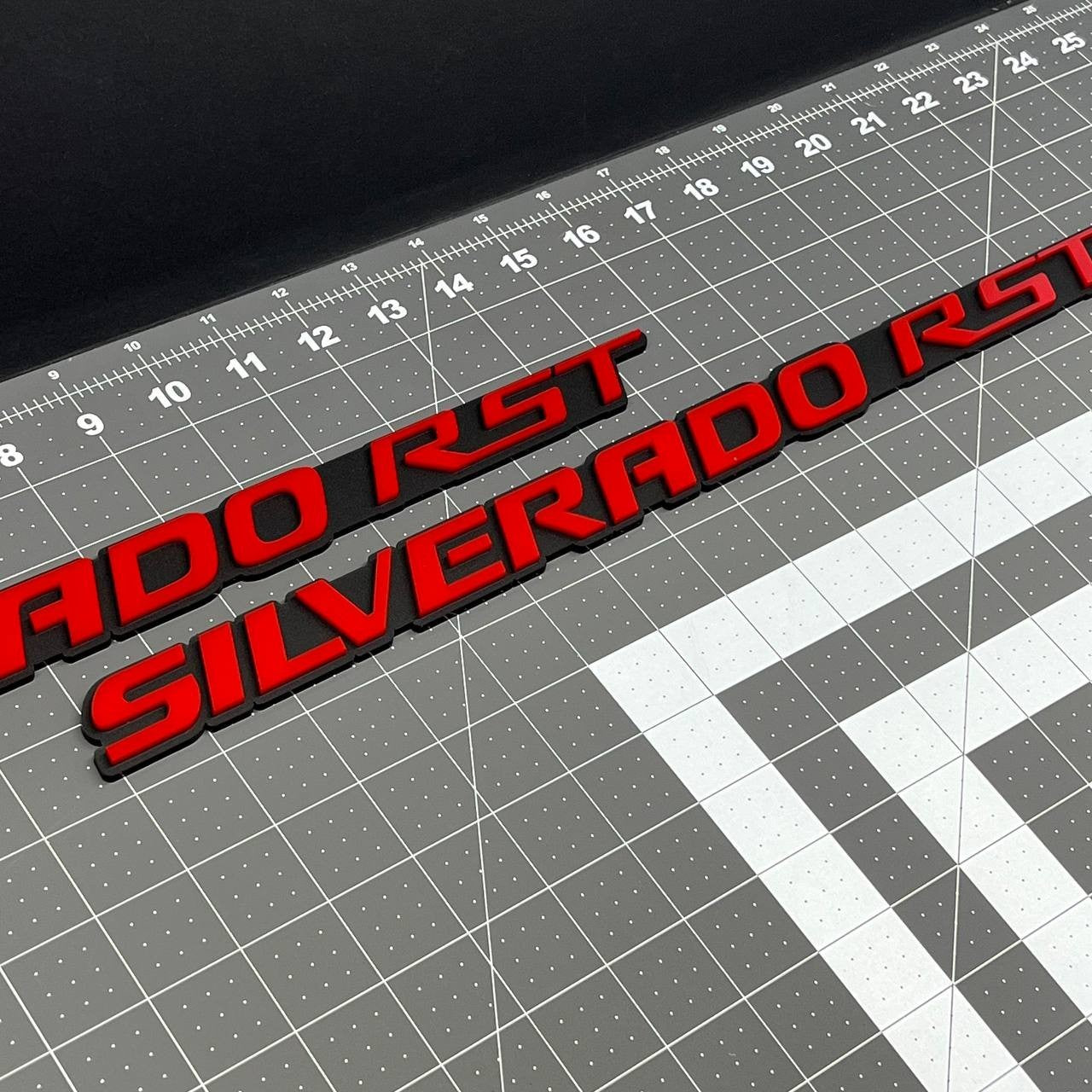 2PCS Silverado RST Emblem Badge – 3D Acrylic Decal Fits Chevy Silverado