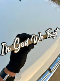 IN GOD WE TRUST Multicolor Badges Emblem Car/Truck, BADGES Emblem (1PC)