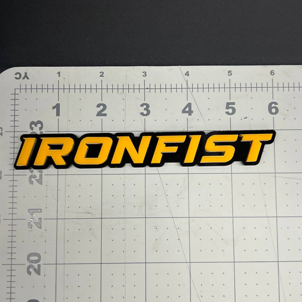 1PC IRONFIST Emblem – 3D Multicolor Acrylic Car Badge Decal for Car Truck SUV
