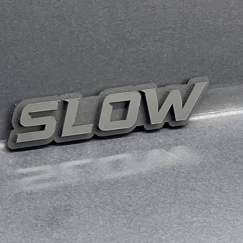 1PC SLOW BLACK 3D Emblem Custom Badge Sticker for Car SUV TRUCK