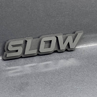 1PC SLOW BLACK 3D Emblem Custom Badge Sticker for Car SUV TRUCK
