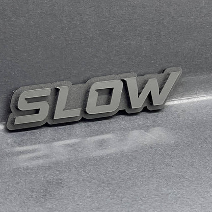 1PC SLOW BLACK 3D Emblem Custom Badge Sticker for Car SUV TRUCK