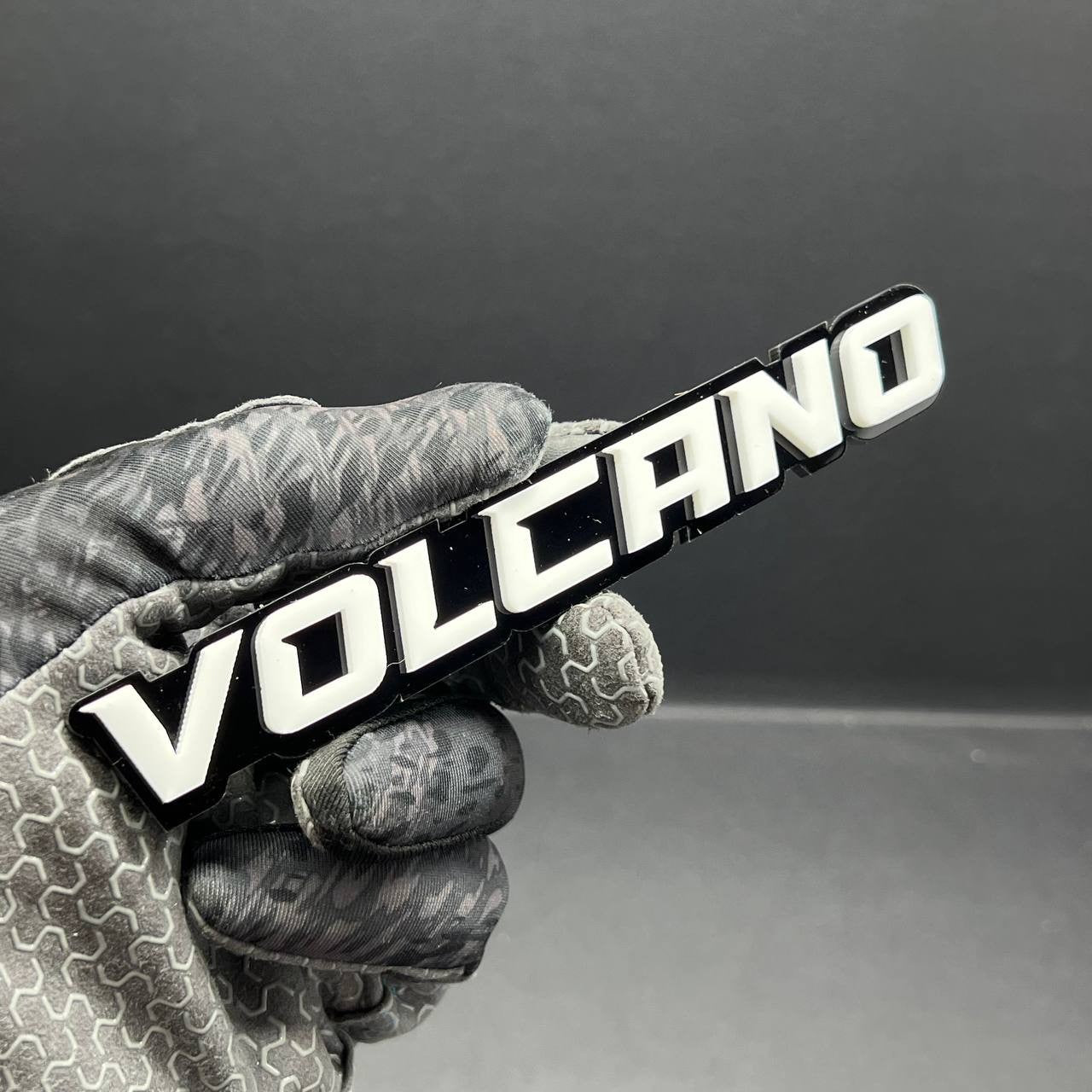 1PCS VOLCANO Emblem – 3D Multicolor Acrylic Car, Truck & SUV Badge Decal