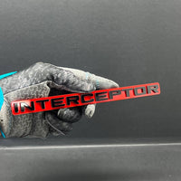 1pc INTERCEPTOR 3D Emblem Badge – Acrylic Car, SUV & Truck Fender/Tailgate Decal