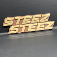 2pcs STEEZ 3D Emblem – Custom Fender or Tailgate Badge for Car, SUV, or Truck