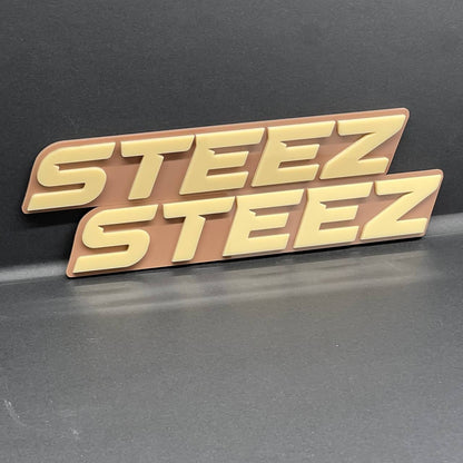 2pcs STEEZ 3D Emblem – Custom Fender or Tailgate Badge for Car, SUV, or Truck