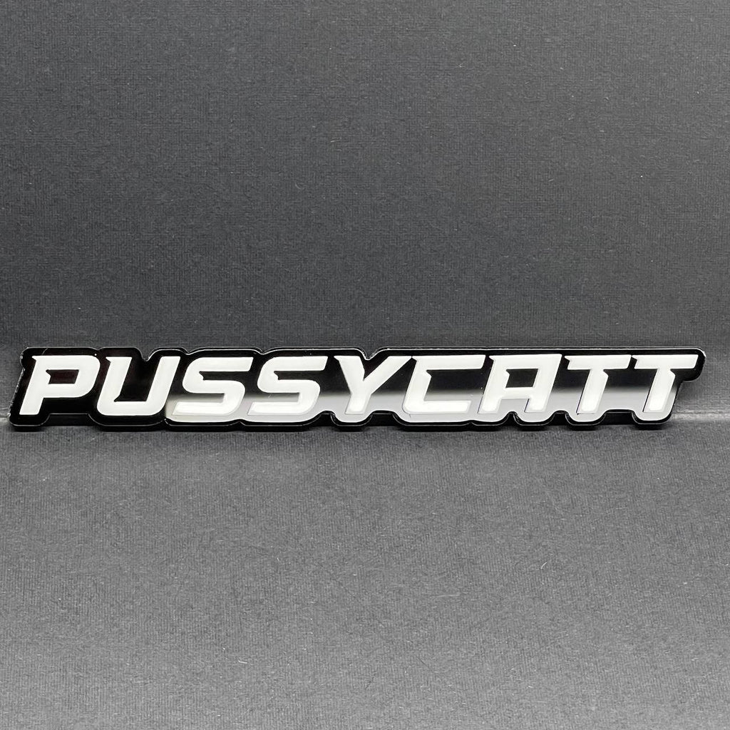 1PC PUSSYCATT Emblem – 3D Acrylic Tailgate or Fender Badge for Truck SUV Car