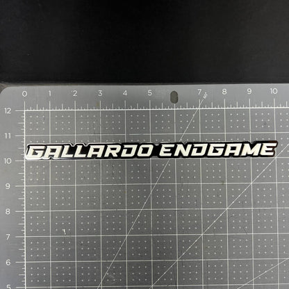 1PC GALLARDO ENDGAME 3D Emblem – White Custom Acrylic Car SUV Truck Badge