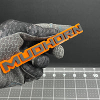 1PC MUDHORN Emblem – 3D Acrylic Tailgate Badge Decal for Car, Truck, SUV