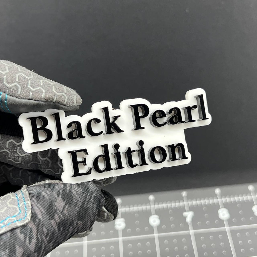 1PC Black Pearl Edition Emblem – Multicolor 3D Custom Badge Decal for Car Truck