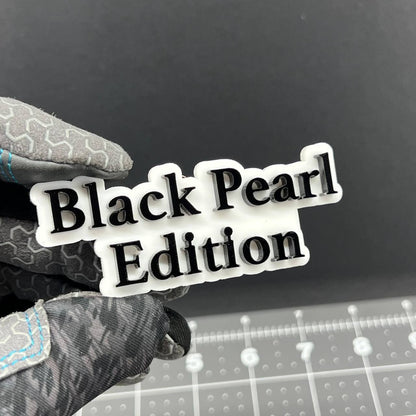 1PC Black Pearl Edition Emblem – Multicolor 3D Custom Badge Decal for Car Truck