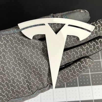 2PCS Tesla Emblems – Custom 3D Multicolor Acrylic Fender & Trunk Badges