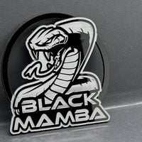 1pc Black Mamba Logo Emblem Rare 3D Acrylic Fender & Trunk Badge for Muscle Cars