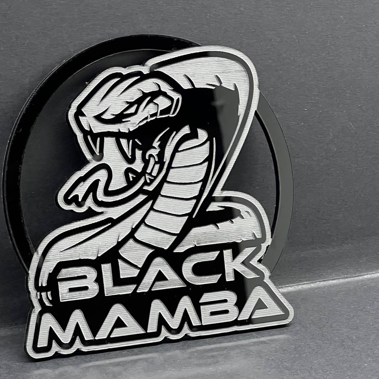 1pc Black Mamba Logo Emblem Rare 3D Acrylic Fender & Trunk Badge for Muscle Cars