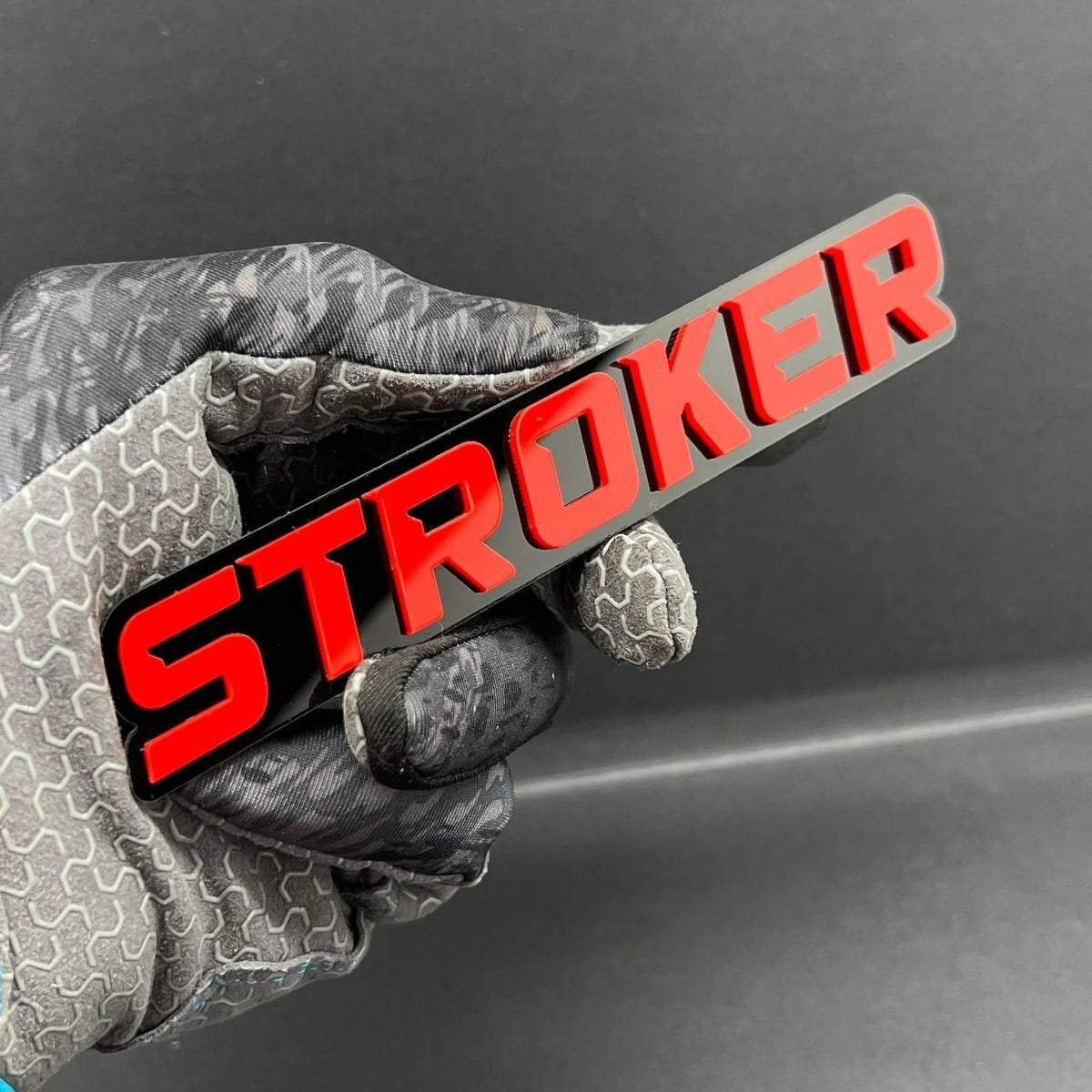 2PCS STROKER Emblems – 3D Acrylic Engine Fender Badges for Car or Truck