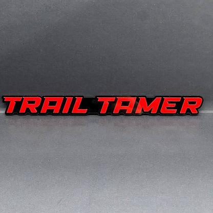 1PC TRAIL TAMER Emblem – Acrylic Tailgate or Fender Badge for Car, SUV, Truck