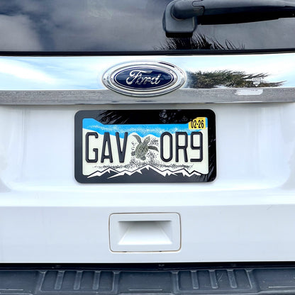 MOUNTAINS COLOR CHOICE LICENSE PLATE FRAME-HIKING-MOUNTAINS-CAMPING