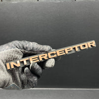 1pc INTERCEPTOR 3D Emblem – Custom Badge for Car, SUV & Truck Fender or Tailgate