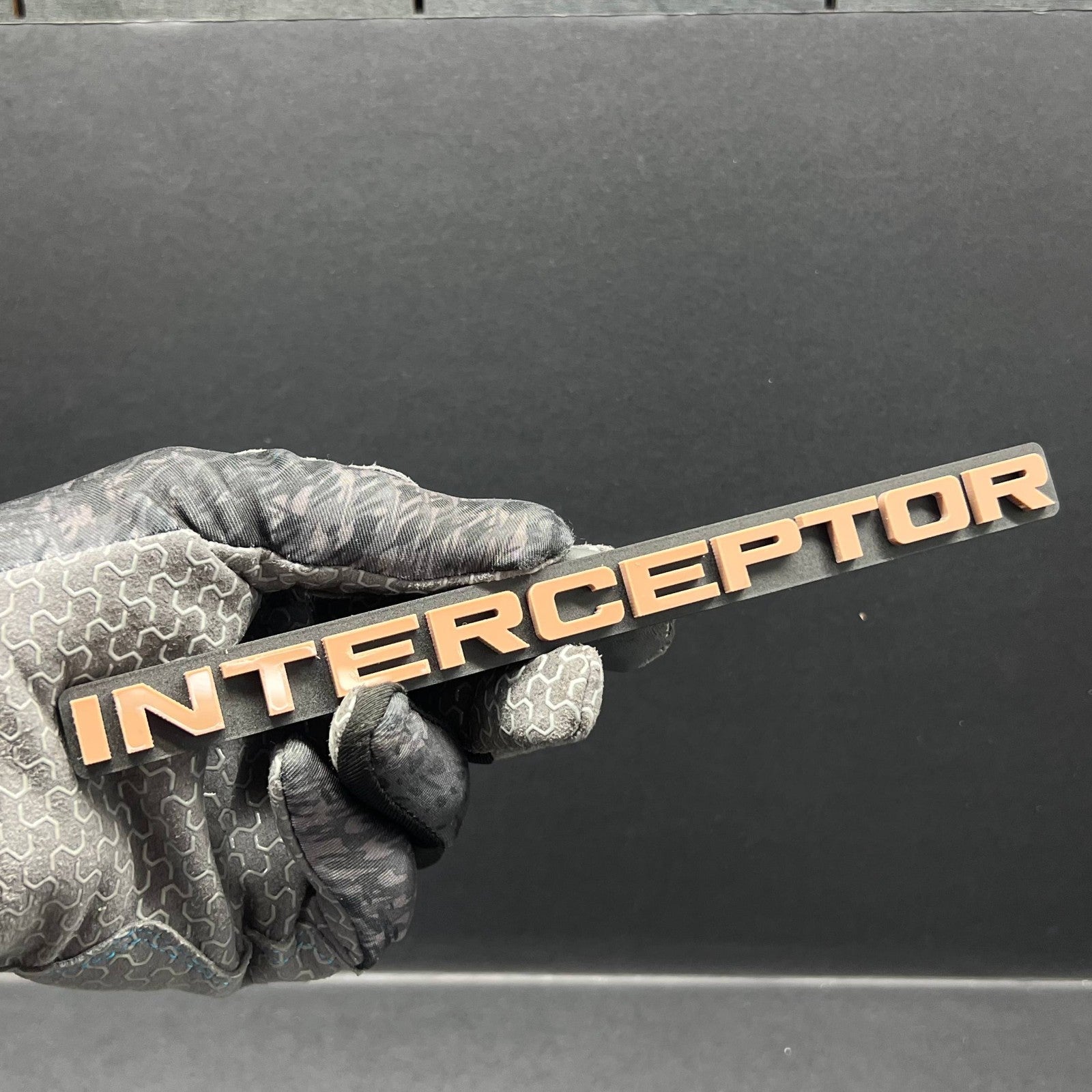 1pc INTERCEPTOR 3D Emblem – Custom Badge for Car, SUV & Truck Fender or Tailgate