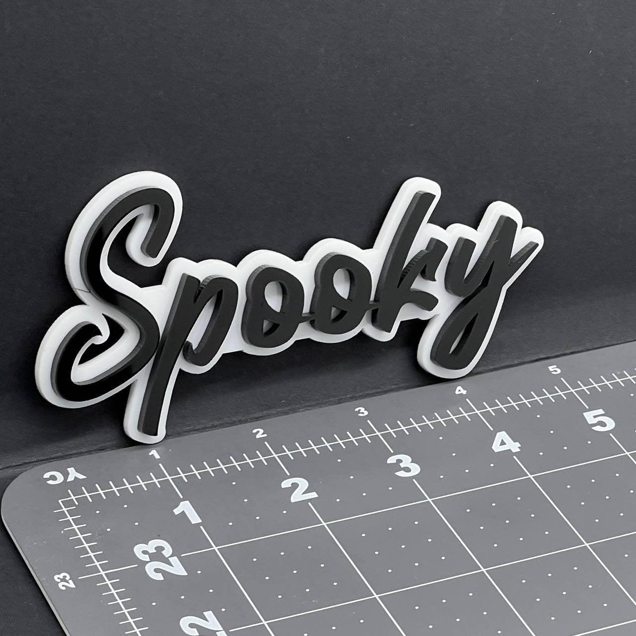 1PC Spooky Emblem – 3D Acrylic Tailgate Badge Decal for Car, Truck, SUV