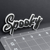 1PC Spooky Emblem – 3D Acrylic Tailgate Badge Decal for Car, Truck, SUV