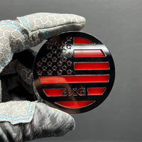 1pc 4x4 Multicolor American Flag Emblem Easy Install 3D Acrylic Car Fender Badge
