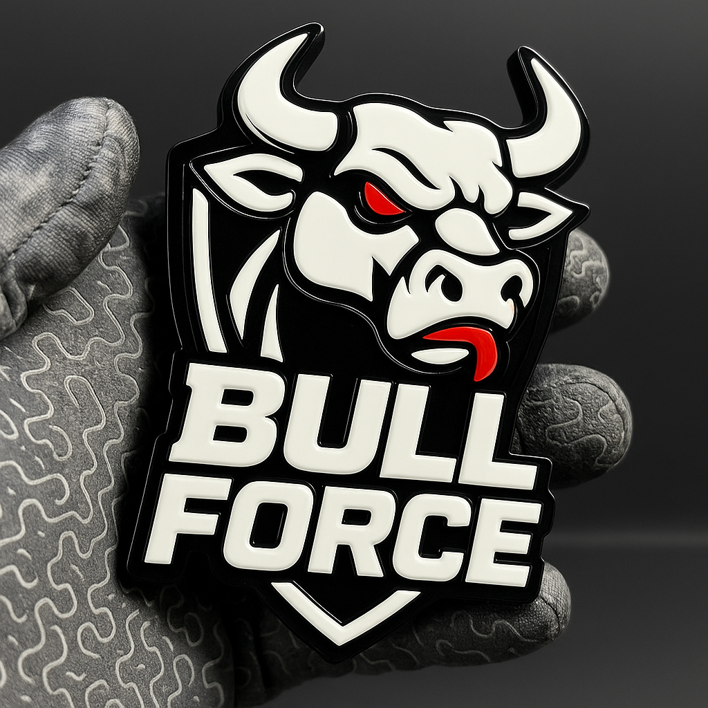 BULL FORCE 3D Emblem Badge – Multicolor Acrylic Custom Car Fender Tailgate Decal