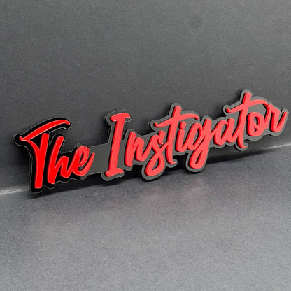 1PC THE Instigator Emblem – 3D Acrylic Multicolor Car Truck SUV Tailgate Badge