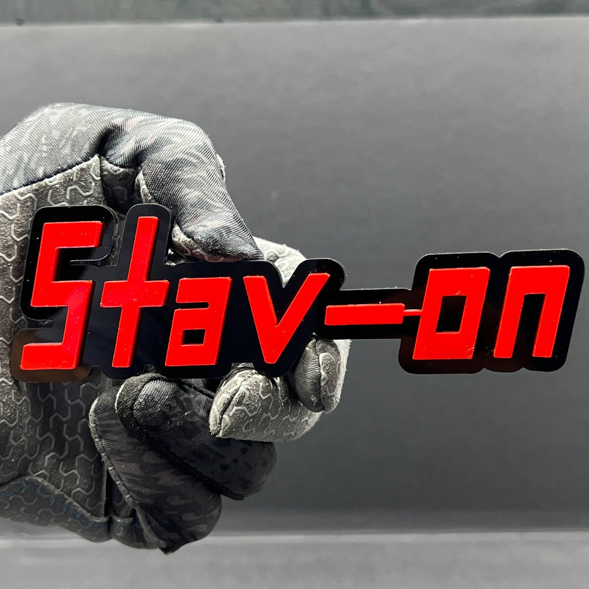 1PC STAV-on Emblem – Durable 3D Multicolor Acrylic Car Exterior Badge