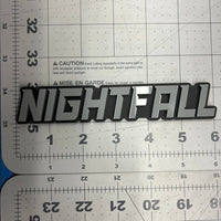 1PCS NIGHTFALL Emblem – Custom 3D Multicolor Acrylic Car Exterior Badge