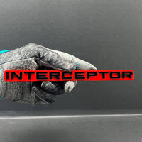 1pc INTERCEPTOR 3D Emblem Badge – Acrylic Car, SUV & Truck Fender/Tailgate Decal