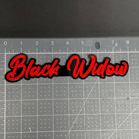 1PC Black Widow Emblem – 3D Multicolor Acrylic Car, SUV, or Truck Badge Decal
