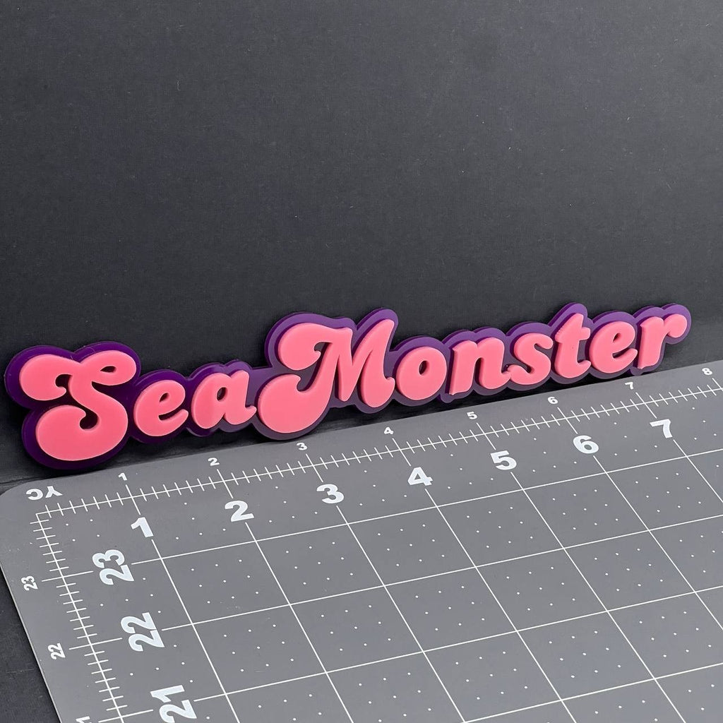 1PC SeaMonster Emblem – 3D Acrylic Tailgate Badge Decal for Car, Truck, SUV